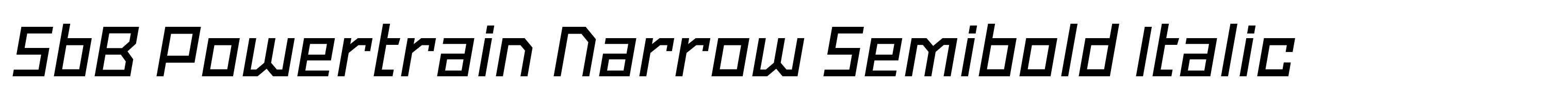 SbB Powertrain Narrow Semibold Italic